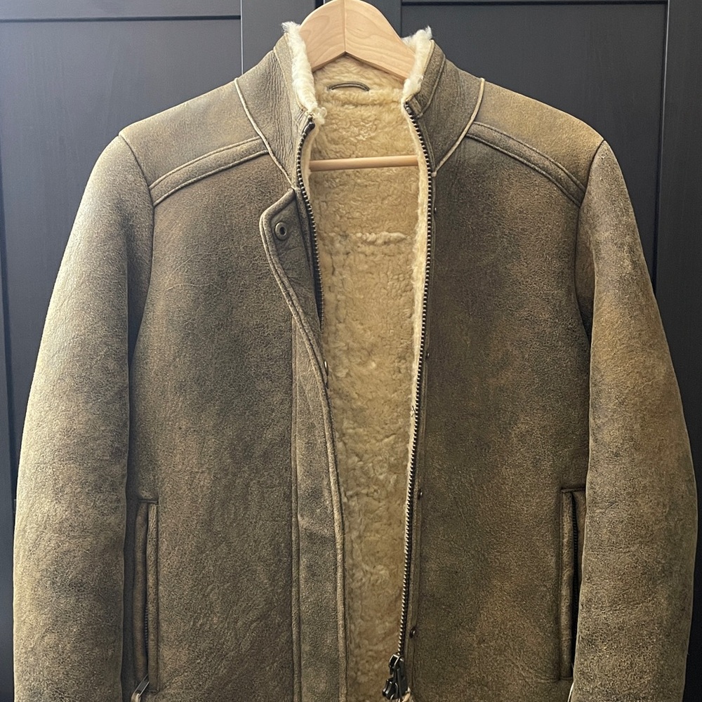 Genuine shearling coat in petite small